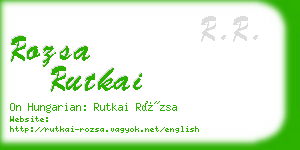 rozsa rutkai business card